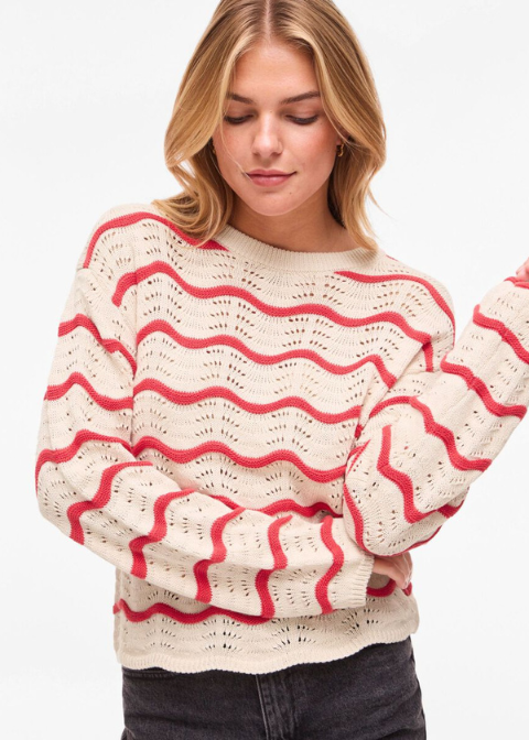 Jersey VILA beige con coral