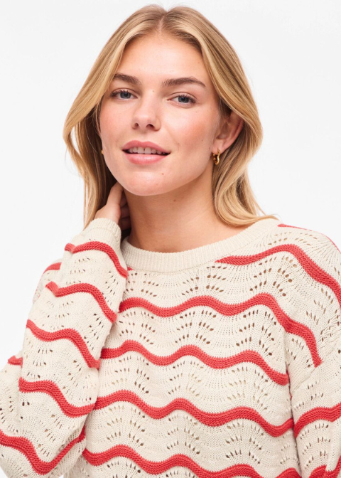 Jersey VILA beige con coral