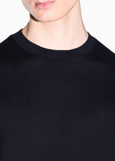 Jersey ARMANI azul marino acanalado