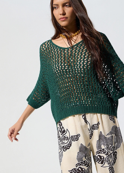 Jersey BSB verde oscuro calado