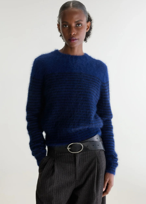Jerseey Bellerose azul rayas angora