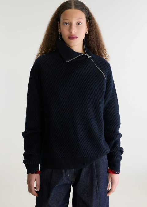Jersey Bellerose canale detalle cremallera