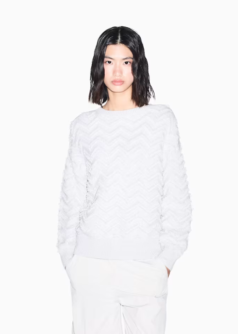 Jersey ARMANI EXCHANGE crudo espiga flecos