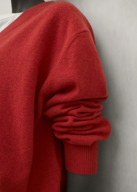 Jesey ECOALF cuello pico rojo