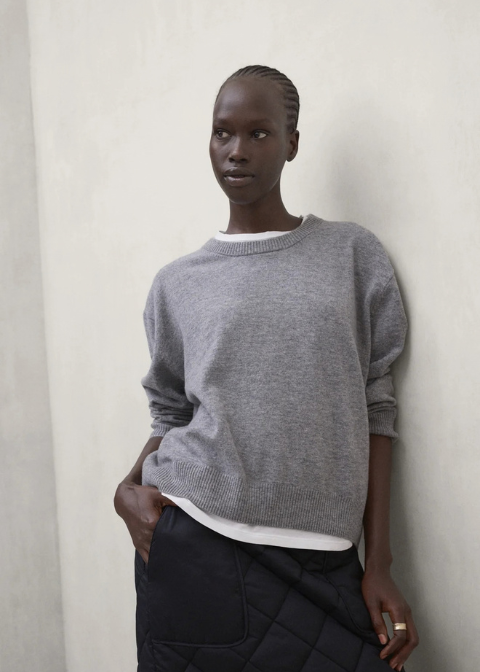 Jersey ECOALF gris cuello redondo