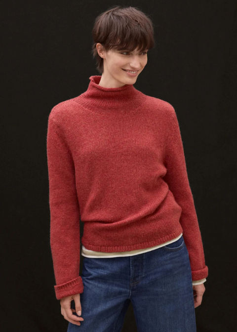Jersey ECOALF cuello alto rojo