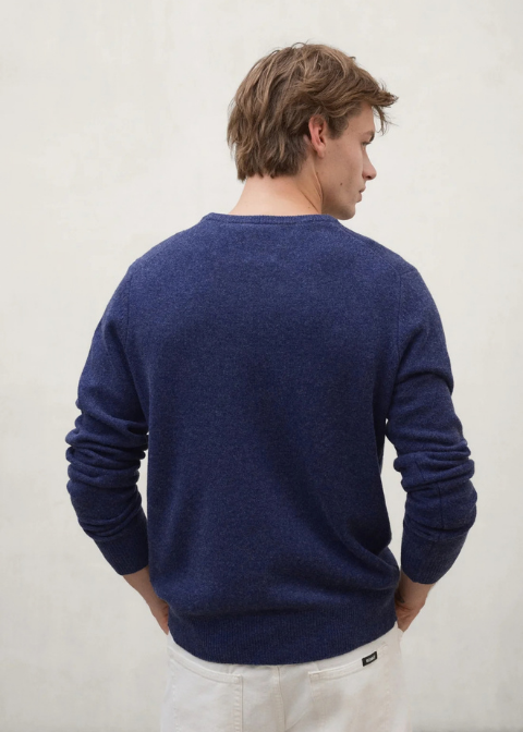 Jersey ECOALF cuello pico azul