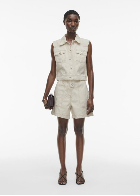 Chaleco ROUGE EDIT beige vaquero