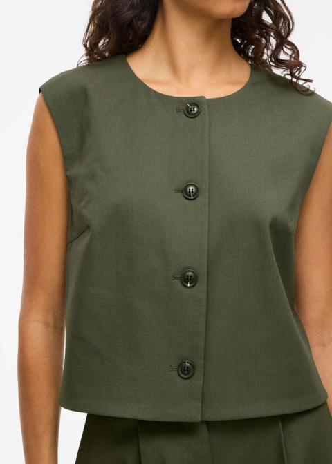 Chaleco VILA verde botella