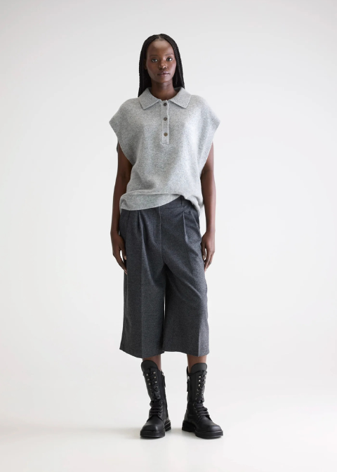 Chaleco BELLEROSE gris lana