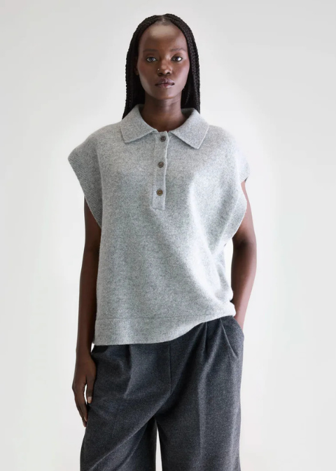 Chaleco BELLEROSE gris lana