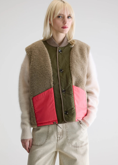 Chaleco BELLEROSE reversible borreguito