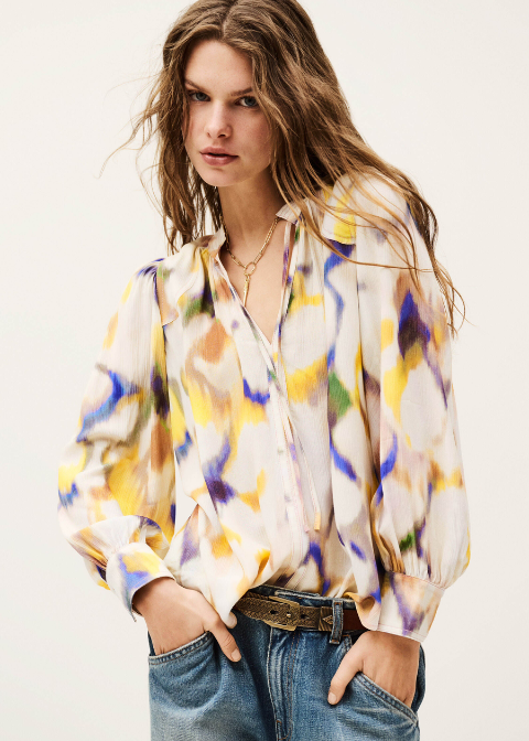 Blusa crudo fluida tie dye