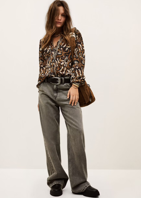 Blusa BA&SH marrón estampado