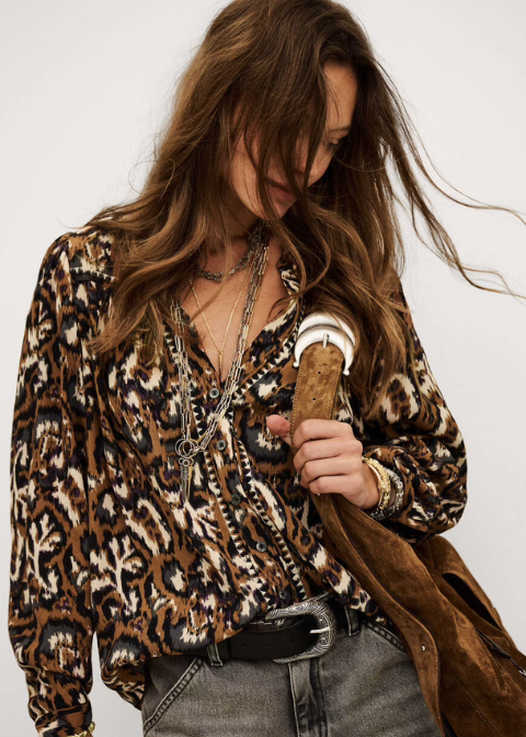 Blusa BA&SH marrón estampado