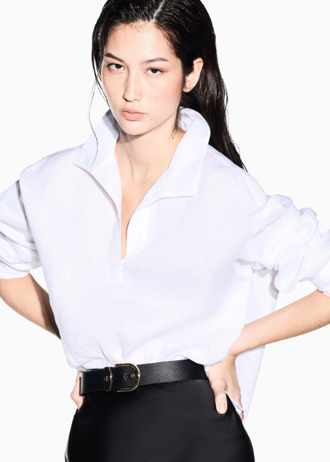 Blusa ARMANI blanca lino