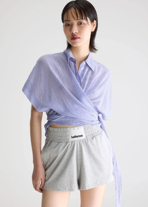 Blusa BELLEROSE cuadrito vichy lila