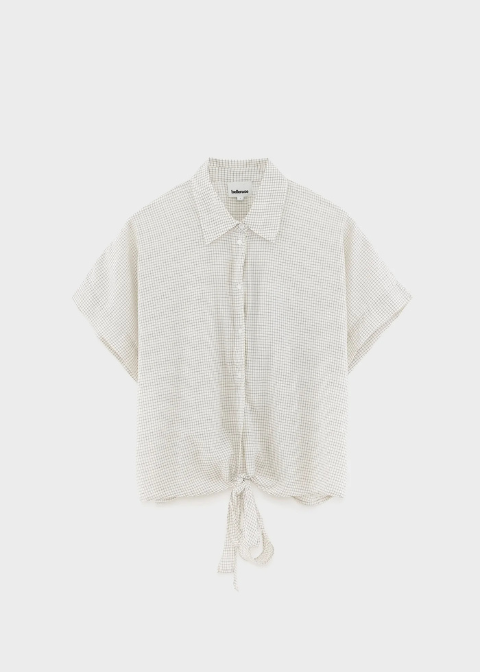 Blusa BELLEROSE cuadrito vichy negro