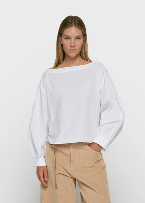 Blusa 10 DAYS blanca popelin