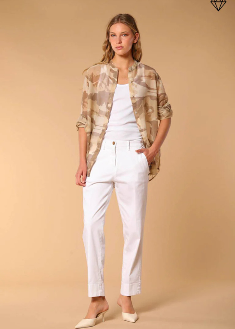 Chino MASONS blanco saten