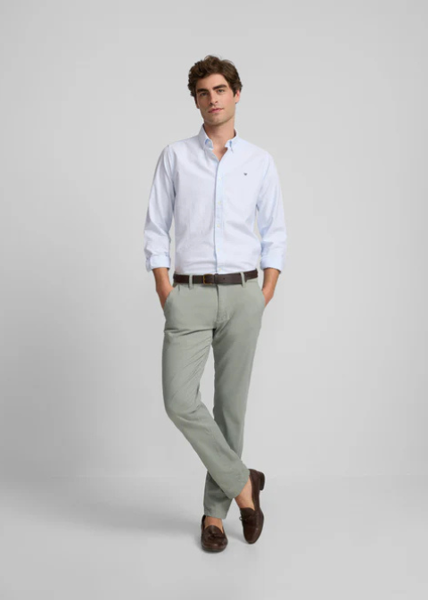 Chino verde casual slim