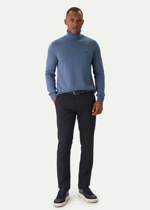 Chino HUGO BOSS negro micro dibujo gris