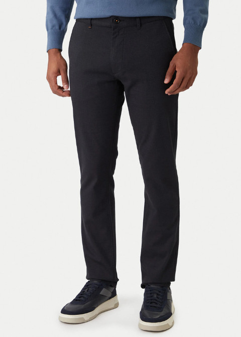 Chino HUGO BOSS negro micro dibujo gris