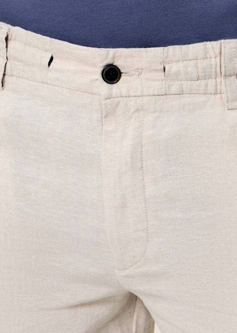 Bermuda HUGO BOSS beige lino+goma