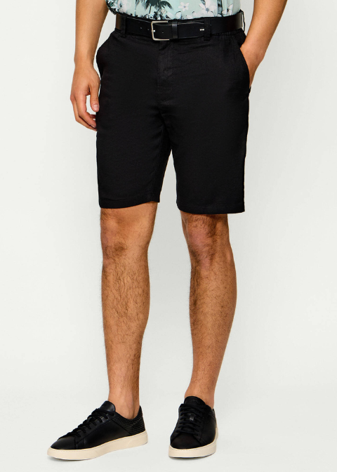 Bermuda HUGO BOSS negro lino