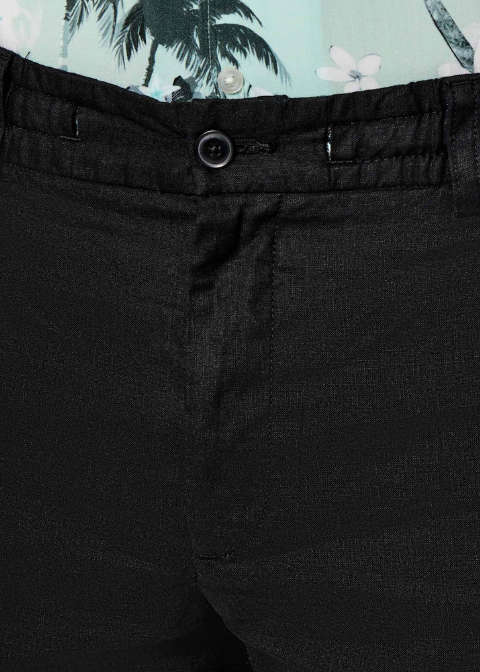 Bermuda HUGO BOSS negro lino