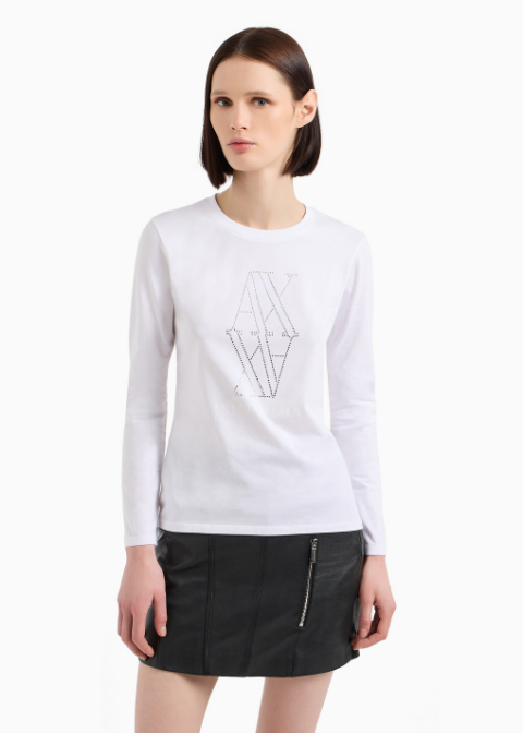Camiseta ARMANI blanca tachuelas