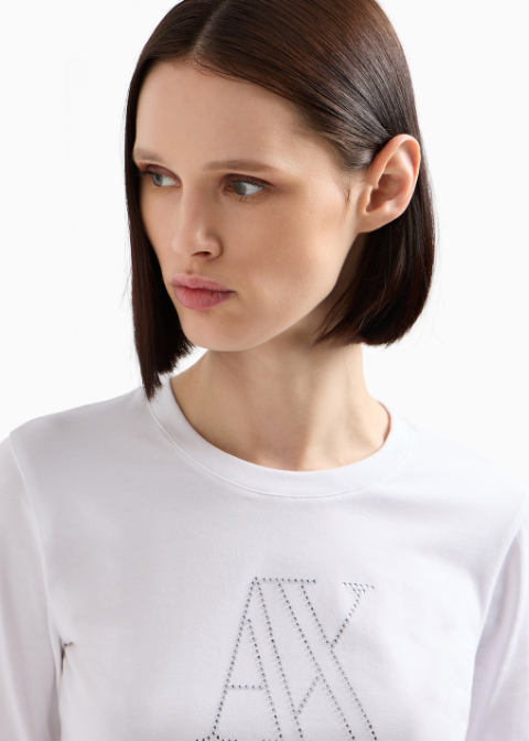 Camiseta ARMANI blanca tachuelas