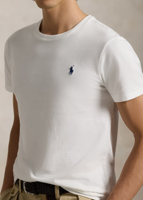 Camisetas blanco logo azul