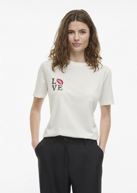 Camiseta VILA blanca love animal