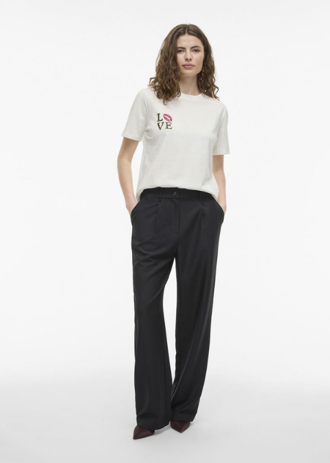 Camiseta VILA blanca love animal