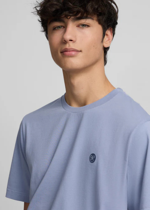 Camiseta azul smile big