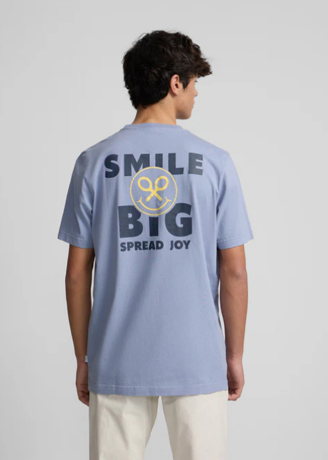 Camiseta azul smile big