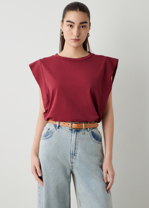 Camiseta granate doble