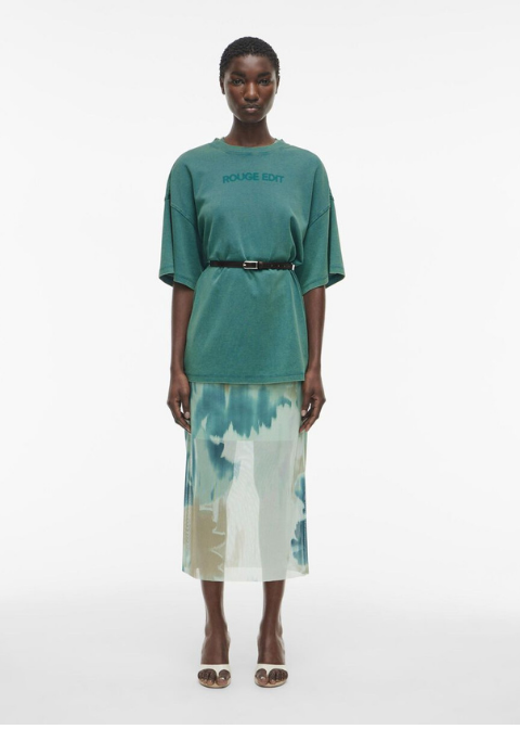 Camiseta ROUGE EDIT verde larga