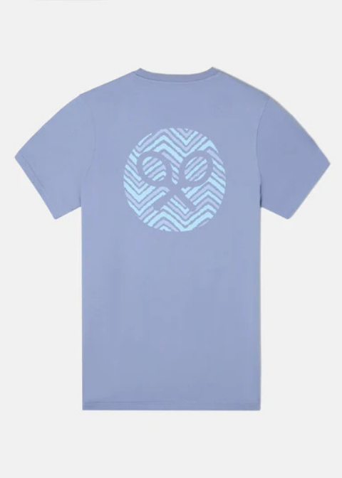 Camiseta azul minilogo raquetas