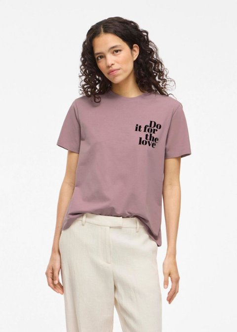 Camiseta VINORA malva logo