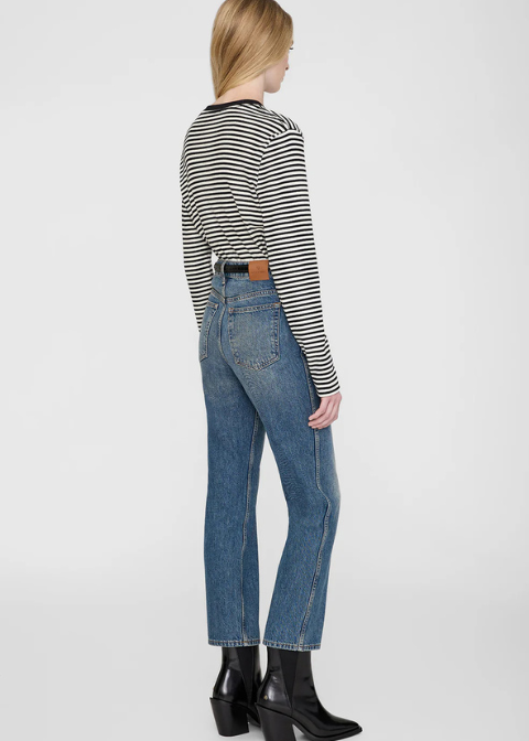 Camiseta Anine Bing blanco rayas azules