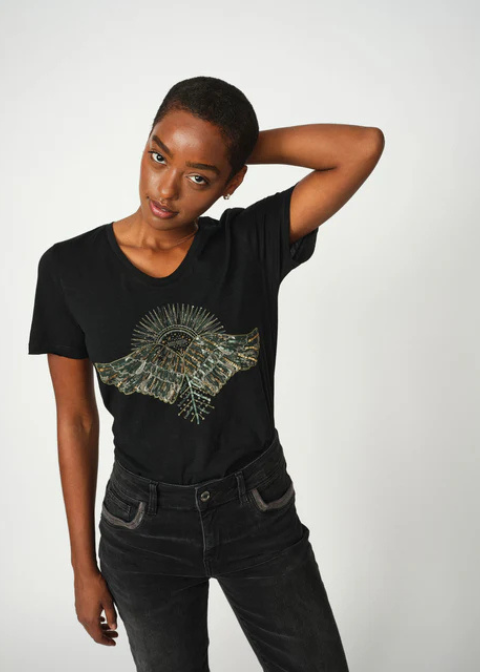 Camiseta MOS MOSH logo lentejuelas