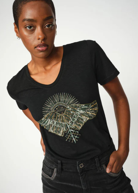 Camiseta MOS MOSH logo lentejuelas