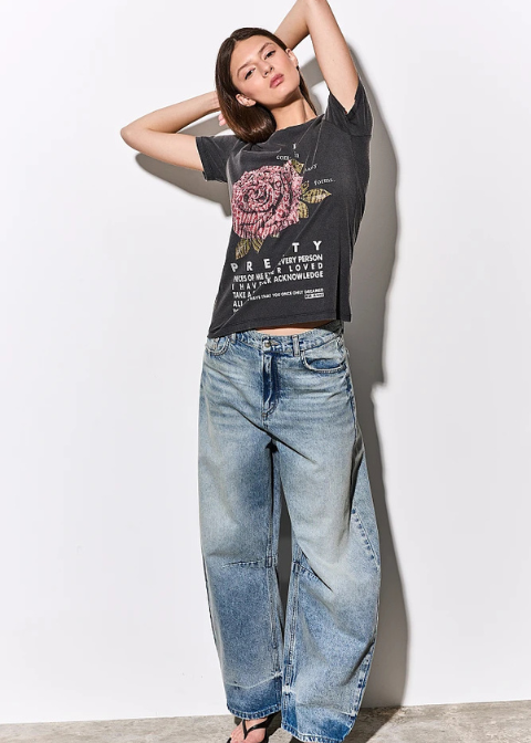 Camiseta BSB negra rosa brillis