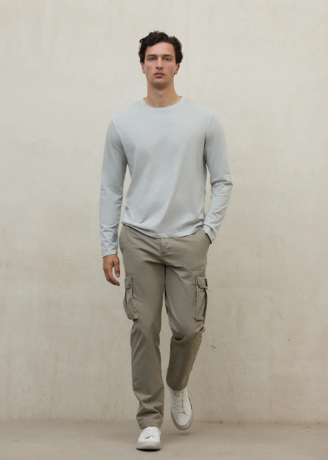 ECLF. Camiseta LAREDO gris claro m/larga basica C·GR.T·M