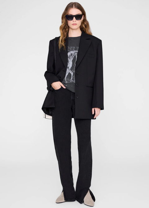 Camiseta ANINE BING negra caballo