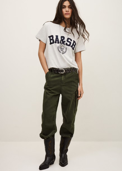 Camiseta BA&SH gris logo azul