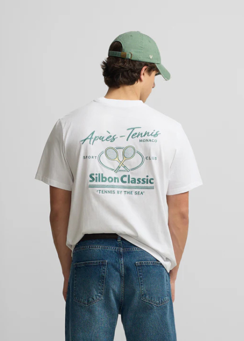 Camiseta SILBON blanca bordado