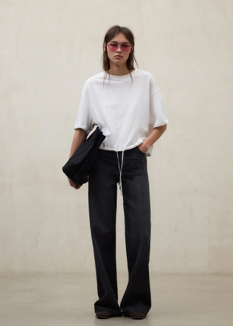 Camiseta ECOALF blanca cuerda ajustable